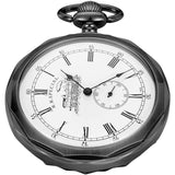 Uncovered Men'S Mechanical Pocket Watch With Chain, Uncovered Roman Design Dial Chain Mechanical Pocket Watches For Men, Mw158,