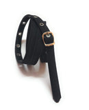 Generic Women Longlasting Denim Material Jeans Belts Black And Royal Blue 2Pcs Combo