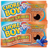 Chore Boy Heavy Duty Copper Scrubber for Pots and Pans 2 pk Dish Scrub Pad & Cast Iron Cleaner Steel Wool Alternative Scou