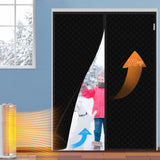 HADOR Magnetic Thermal Insulated Door Curtain Fit Door Size 72 x 80, Quilted Oxford Fabric Thicken Cotton Fill, Winter Door Cove