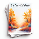 128 Sheets Watercolor Paper Pad - 5x7 - Water Color Paper 140lb/300gsm - 100% Cotton Pulp - Art Supplies for Kids & Adults - for