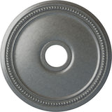 Ekena Millwork CM18DIPLS Diane Ceiling Medallion, 18OD x 3 5/8ID x 1 1/8P (Fits Canopies up to 5 3/8), Hand-Painted Platinum