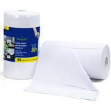 Greenfound Microfiber Cleaning Cloth Roll 80 Pack, 11.5x11.5, Tear Away Towels, Reusable and Washable Rags, White