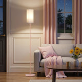 GOEBLESON Floor Lamp, Pole Lamp with Foot Switch, Modern Standing Lamp Shade, Minimalist Freestanding Lamp (Bulb Not Included),