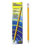 Dixon Oriole Woodcase PreSharpened Pencil, HB #2, Yellow Barrel, 12/Pack