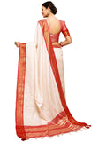 Satrani Womens Woven Silk Blend Saree (2347S254Na_Off White4)
