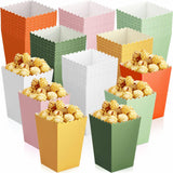 Jingmore 60 Pcs Mini Pastel Paper Popcorn Box Cardboard Popcorn Bucket Disposable Cardboard Snack Container for Party Movie Nigh