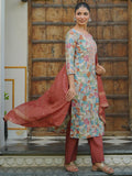 Libas Women'S Silk Blend Kurta Set (27894_Off White