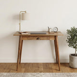 32 Brown Solid Wood Writing Desk