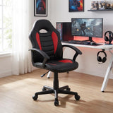 Red Adjustable Height Swivel Rolling Gaming Chair