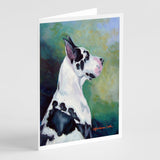 Harlequin Great Dane Greeting Cards And Envelopes Pack Of 8