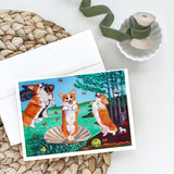 Corgi Birth Of Venus Greeting Cards And Envelopes Pack Of 8