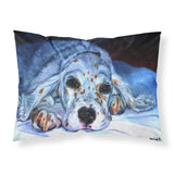 Caroline'S Treasures 7330Pillowcase English Setter Pup Fabric Standard Pillowcase, Large, Multicolor