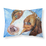 Caroline'S Treasures 7348Pillowcase Snow Baby Brittany Spaniel Fabric Standard Pillowcase, Large, Multicolor