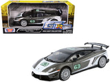 Lamborghini Gallardo LP 5604 Super Trofeo #63 Gray Metallic and White GT Racing Series 1/24 Diecast Model Car by Motormax