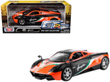 Pagani Huayra #23 Orange and Black with Stripes GT Racing Series 1/24 Diecast Model Car by Motormax