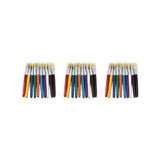 Creative Arts Stubby Flat Brushes, Assorted Colors, 10 Per Pack, 3 Packs