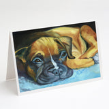 Boxer Pup Greeting Cards And Envelopes Pack Of 8