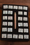 Embossing Tool Set Alphabet LEATHER TYPE (19.05 mm)