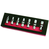 Astro 7407 1/4 Inch Drive Flex Socket Set 6 Point SAE 7 Piece