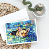Corgi Tuckered Out Greeting Cards And Envelopes Pack Of 8