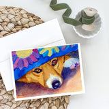 Peek-A-Boo Corgi Greeting Cards And Envelopes Pack Of 8