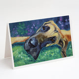 Great Dane Hard Day Greeting Cards And Envelopes Pack Of 8