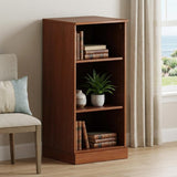 36 Coffee Solid Wood Adjustable Three Tier Library Bookcase
