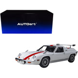 Lotus Europa Special White with Red Stripe and Graphics The Circuit Wolf 1/18 Model Car by Autoart