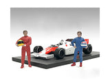 Racing Legends 80s Figures A and B Set of 2 for 1/18 Scale Models by American Diorama