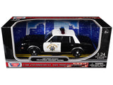 1986 Dodge Diplomat Police Car California Highway Patrol Black and White Law Enforcement and Public Service Series 1/24 Diec