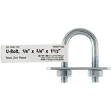 BOLT U 1/4X3/4X11/2 (Pack of 10)