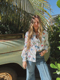 Eyes Without a Face Butterfly Button Up Blouse