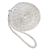 New England Rope 5/8 X 15' Nylon 3 Strand Dock Line White