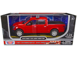 2019 Ford F150 Lariat Crew Cab Pickup Truck Unmarked Fire Department Red Law Enforcement and Public Service Series 1/24 Dieca
