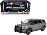 2022 Ford Police Interceptor Utility Unmarked Gray Metallic Builders Kit Law Enforcement and Public Service Series 1/24 Die