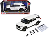 2022 Ford Police Interceptor Utility Unmarked White Builders Kit Law Enforcement and Public Service Series 1/24 Diecast Mod