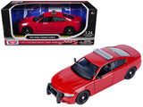 2023 Dodge Charger Pursuit Police Car Red Law Enforcement and Public Service Series 1/24 Diecast Model Car by Motormax