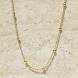Gold Filled Oval + Satellite Necklace Set