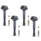 Set of 4 Ignition coil + Spark Plug for Honda 2013-2019 Accord CR-V Acura 2015-2020 ILX l4 2.4L