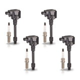 Set of 4 Ignition coil + Spark Plug for Honda 2015-2020 Civic Fit l4 1.5L 2.0L