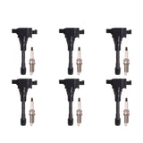 Set of 6 Ignition coil + Spark Plug for INFINITI 2008-2014 G37 M37 V6 3.7L