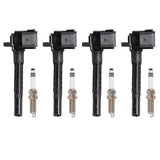 Set of 4 Ignition coil + Spark Plug for Mercedes-Benz 2013-2023 GLA250 SLC300 CLA250 INFINITI 2016-2019 QX30 Q50 l4 2.0L