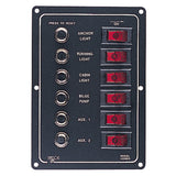 SEA DOG ALUMINUM CIRCUIT BREAKER PANEL SIX CIRCUT