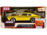 1971 Mercury Comet GT Yellow with Black Stripes Forgotten Classics Series 1/24 Diecast Model Car by Motormax