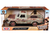 1972 Ford F100 Pickup Truck Beige (Rusted) Weathered Treasures Series 1/24 Diecast Model Car by Motormax