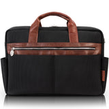 U Series | SOUTHPORT | 17 Nylon, TwoTone, DualCompartment, Laptop & Tablet Briefcase Black