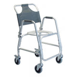 SHOWER CHAIR ALUM 5 CASTERS LUMEX
