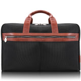 U Series | WELLINGTON | 21 Nylon, Twotone, DualCompartment, Laptop & Tablet CarryAll Duffel Black