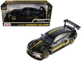 BMW M4 GT3 Matt Black with Gold Stripes Midnight Eclipse Series 1/24 Diecast Model Car by Motormax